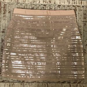 A&E blush sequence mini skirt